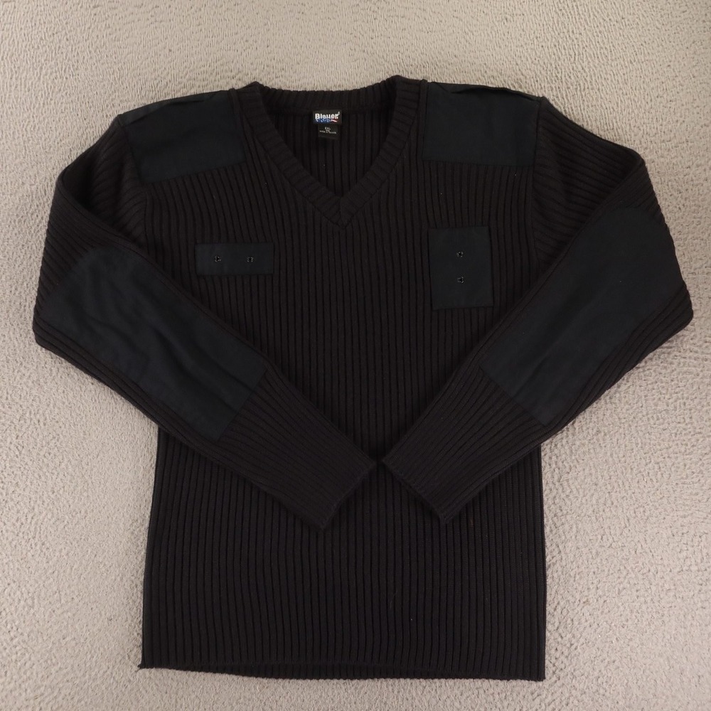 Blauer Sweater Mens 2XL Black Acrylic Wool Commando Wooly Pully British Army